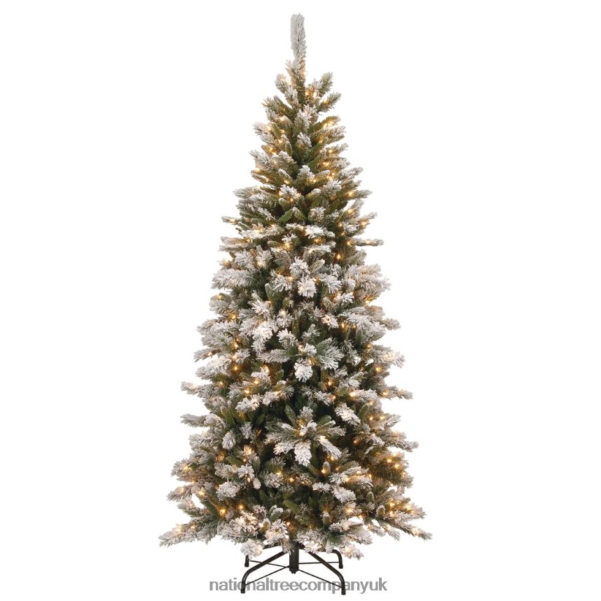 Trees | National Tree Company 75 ft Snowy Mountain Pine Slim Pine Tree with Clear Lights F2L4F42
